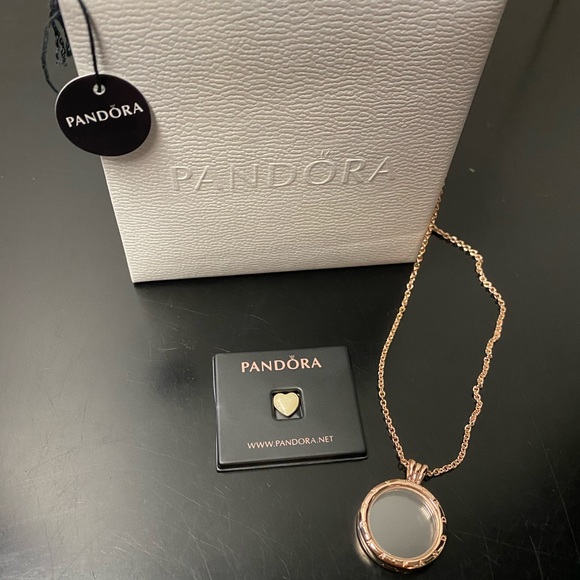 Pandora Jewelry - Pandora rose gold floating locket necklace